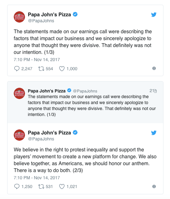 papajohns tweet screenchow